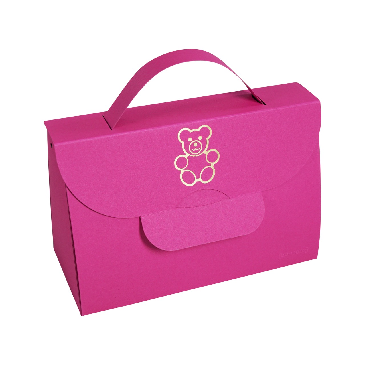 Buntbox Handbag XL Goldener Teddy in Magenta