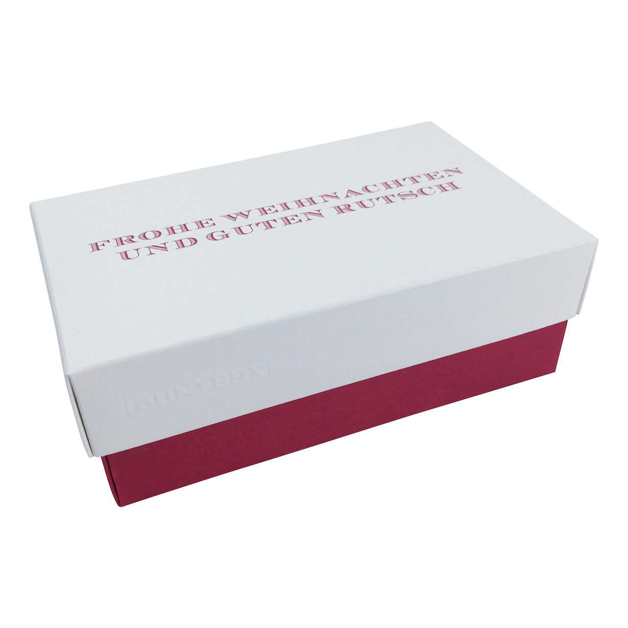 Fine Paper Edition Buntbox S Champagner - Bordeaux 'Frohe Weihnachten und einen guten Rutsch' - Rot