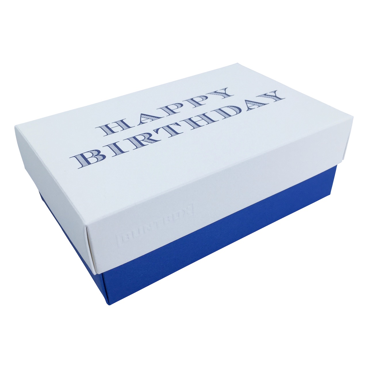 Buntbox XL Fine Paper Happy Birthday in Champagner-Saphir