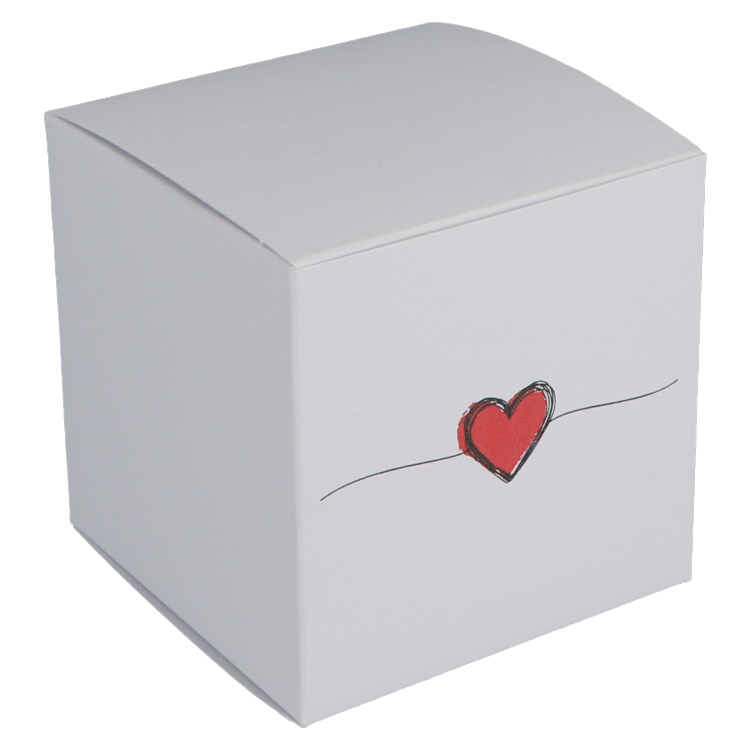 Buntbox Cube S  Linien Herz in Diamant