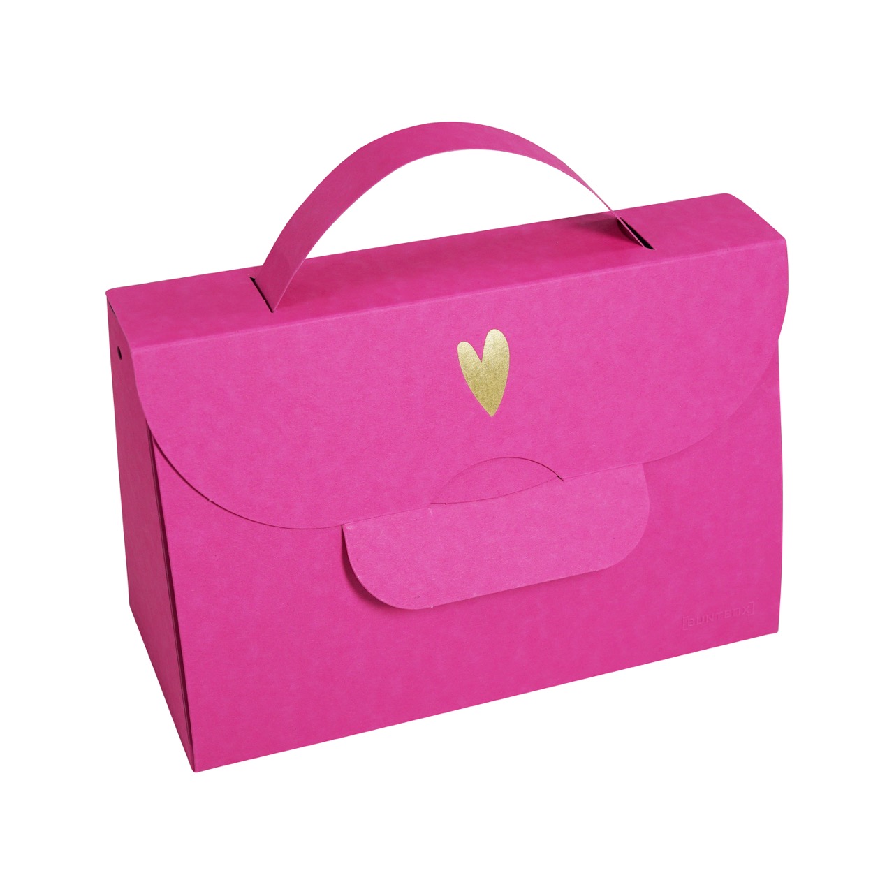 Buntbox Handbag XL Goldenes Herz in Magenta