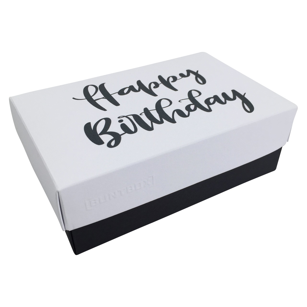 Buntbox M Lettering Happy Birthday in Diamant-Graphit