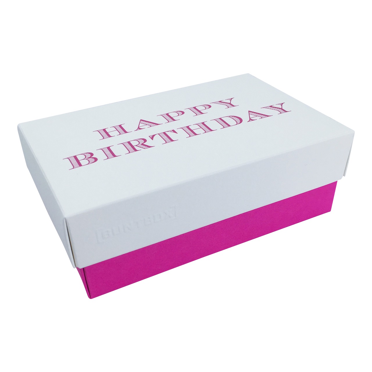 Buntbox L Fine Paper Happy Birthday in Champagner-Magenta