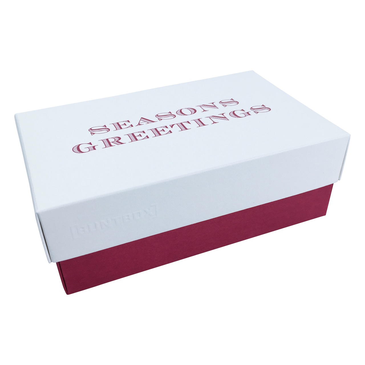 Buntbox XL Fine Paper Seasons Greetings in Champagner-Bordeaux