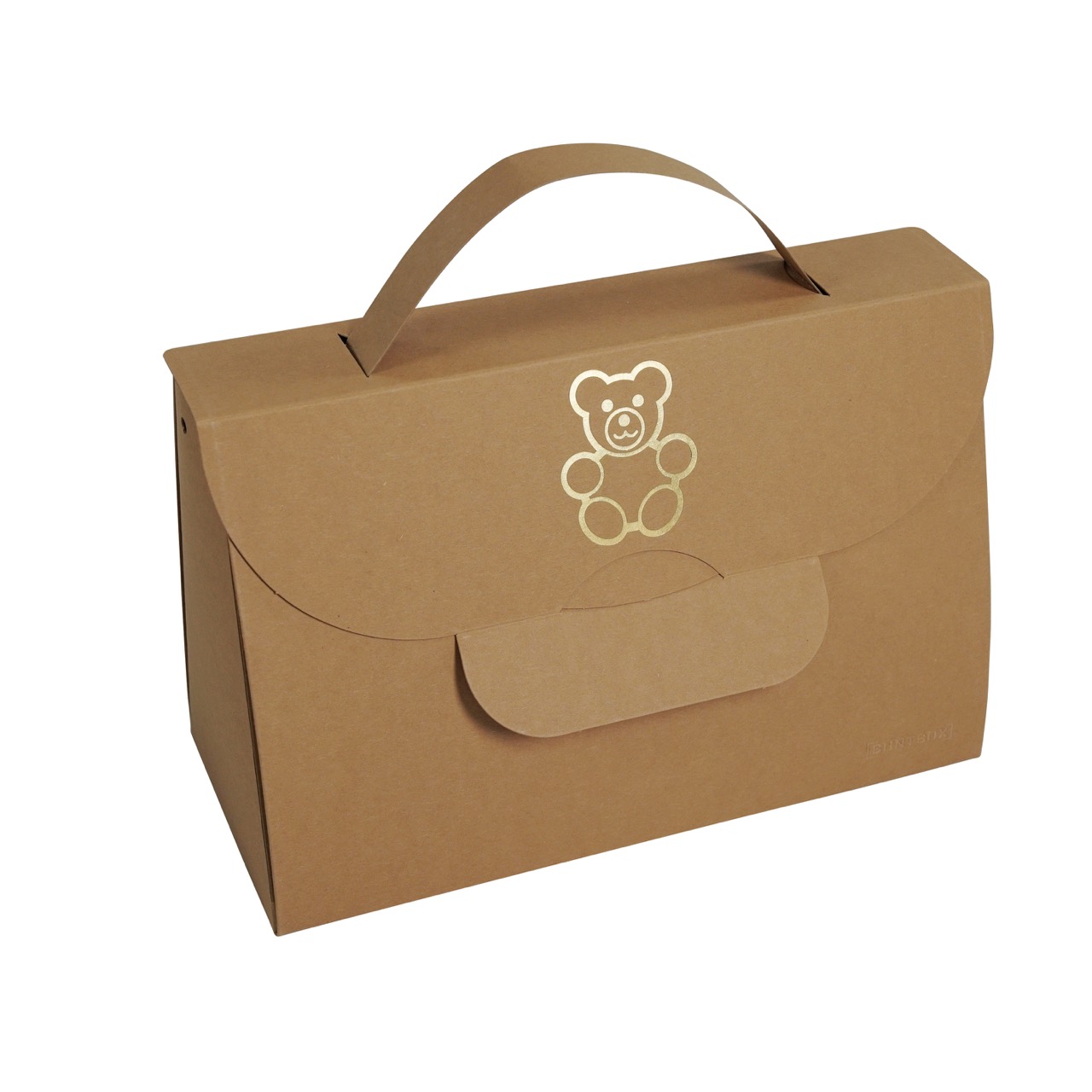 Buntbox Handbag XL Goldener Teddy in Tabak