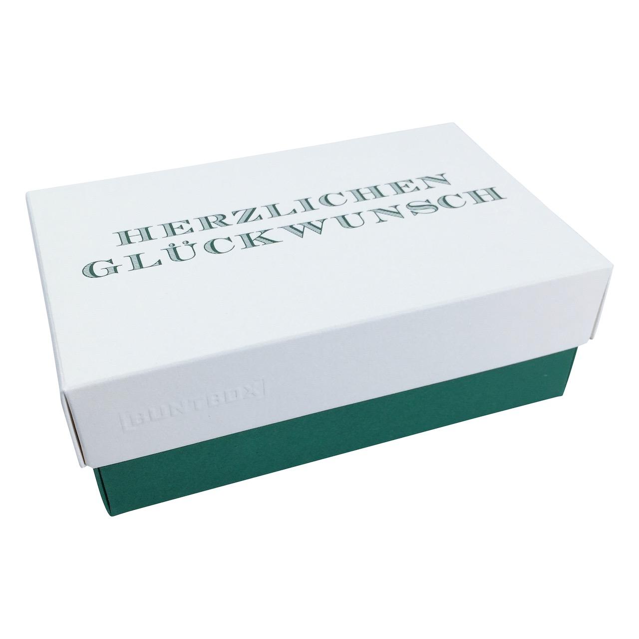 Buntbox XL Fine Paper Glückwunsch in Champagner-Emerald