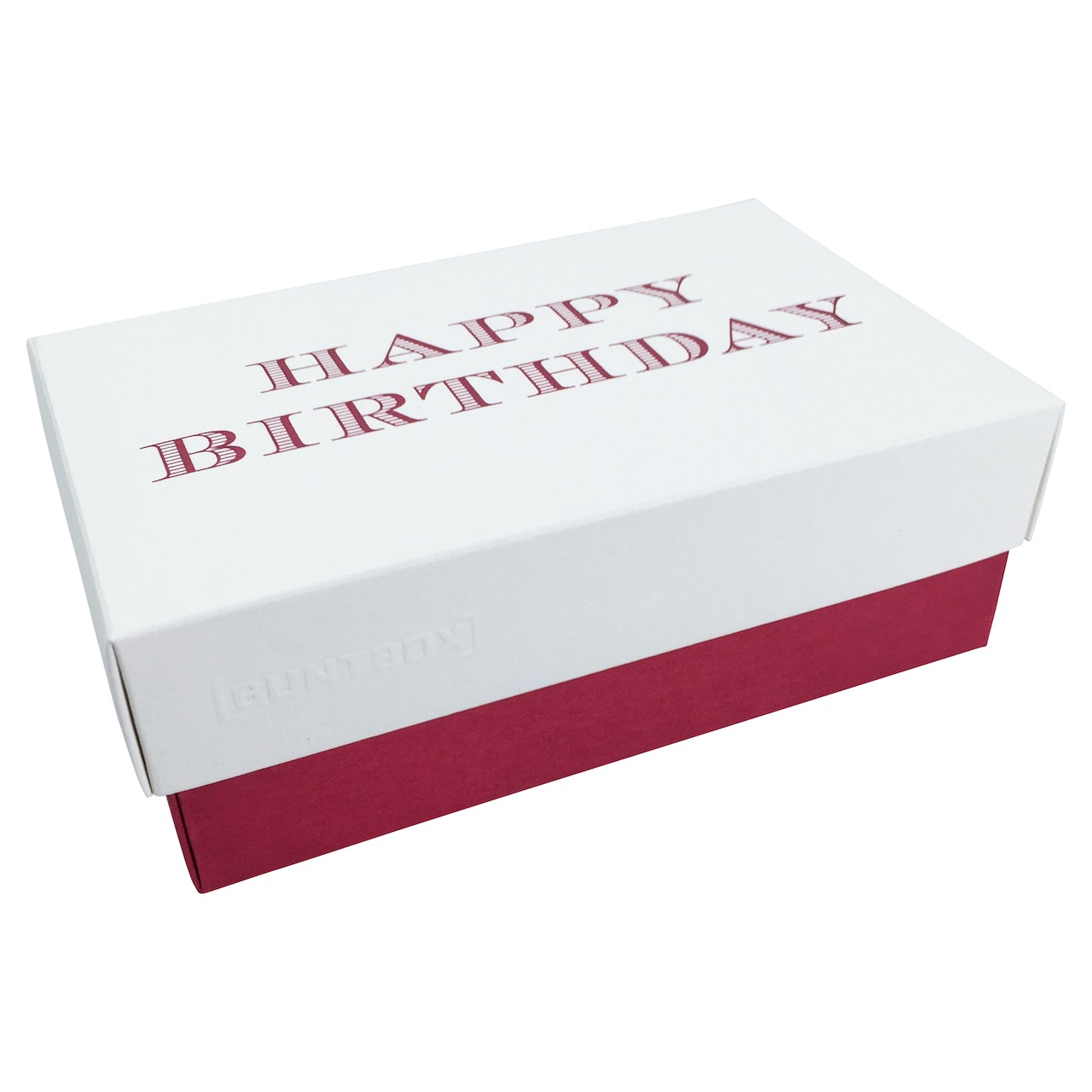 Buntbox XL Fine Paper Happy Birthday in Champagner-Bordeaux
