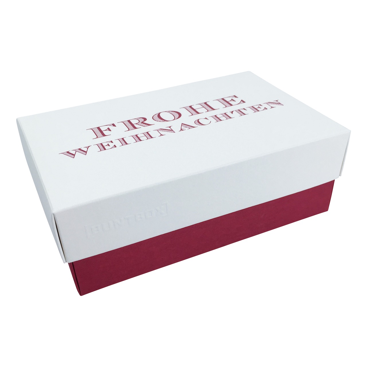 Fine Paper Edition Buntbox Champagner - Bordeaux 'Frohe Weihnachten' - Rot