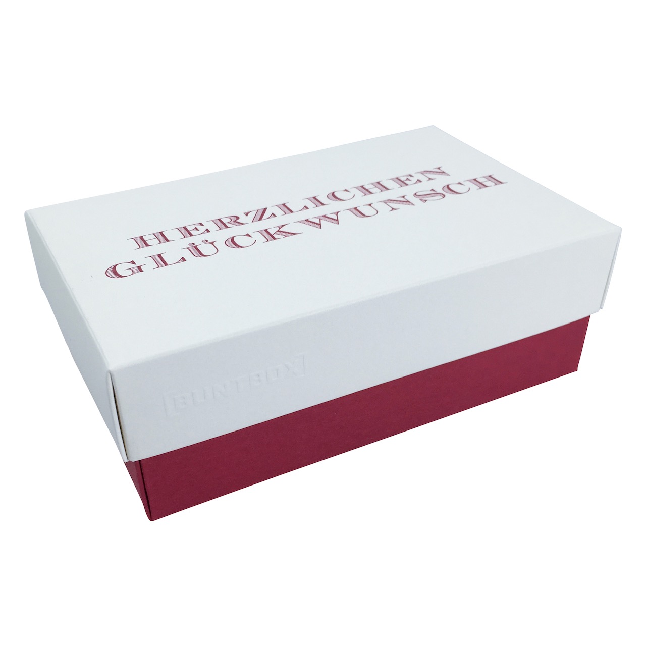 Fine Paper Edition Buntbox Champagner - Bordeaux 'Herzlichen Glückwunsch' - Rot
