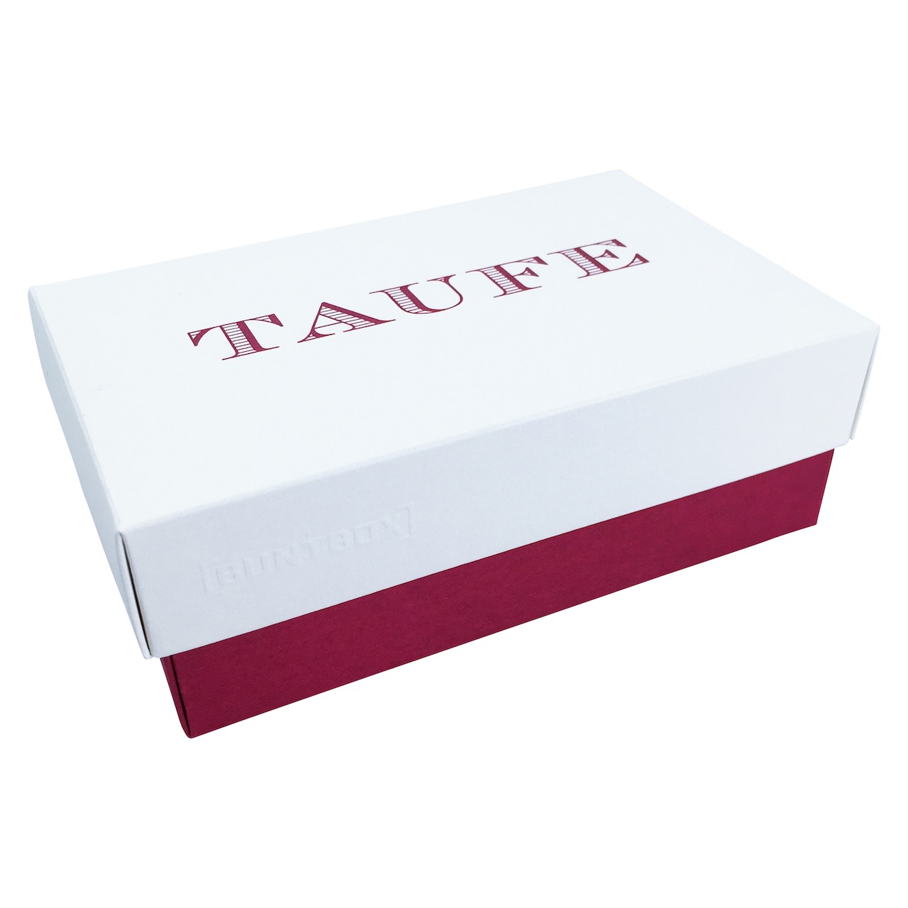 Buntbox XL Fine Paper Taufe in Champagner-Bordeaux